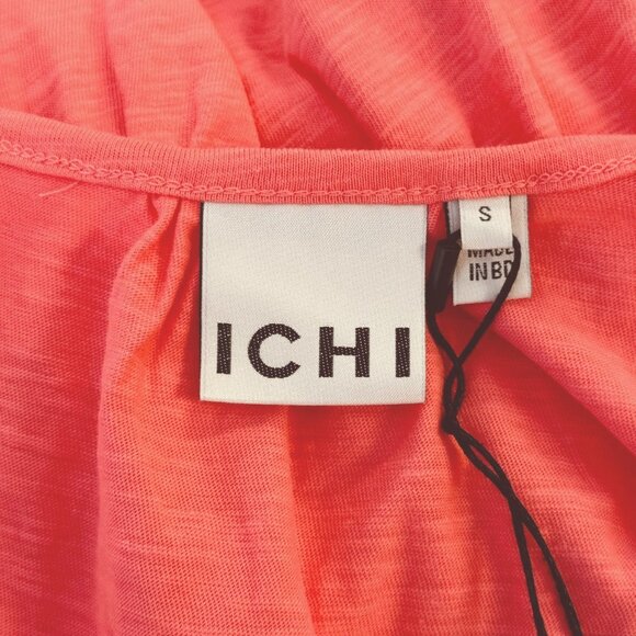 Ichi Iholivet Calypso Coral Dress Womens S Tiered Sleevelss Midi Sustainable - Picture 7 of 10